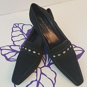 Donald J Pliner Couture black kitten heel shoes